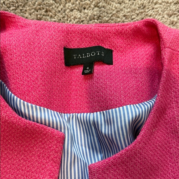 Talbots Pink Open Front Jacket - Picture 2 of 2